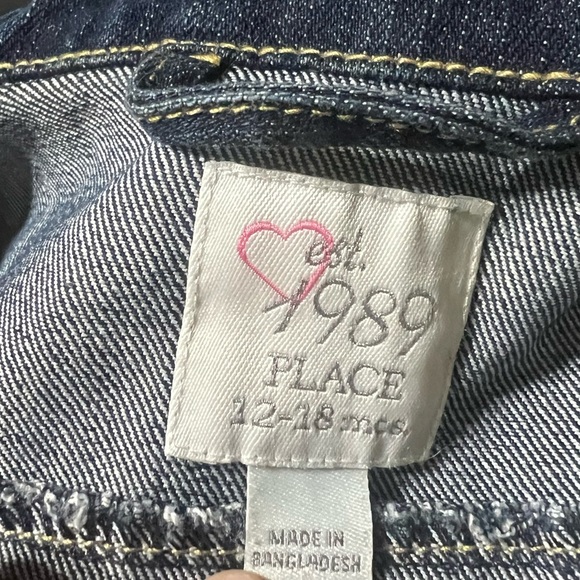 The Children's Place Blue Jean Jacket Classic Style Girls 12-18Mos - Picture 10 of 11